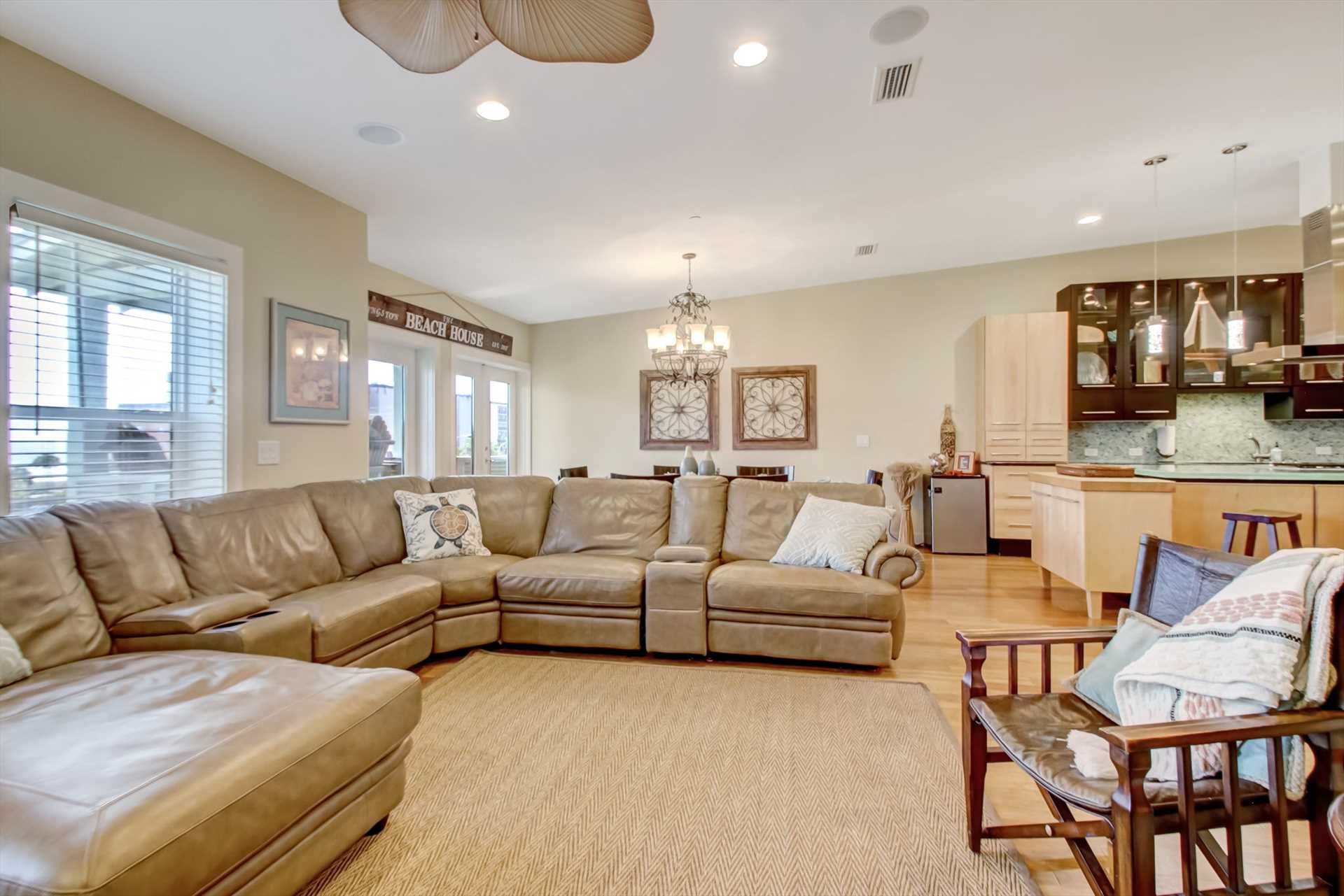 Open floor plan for well appointed living area
