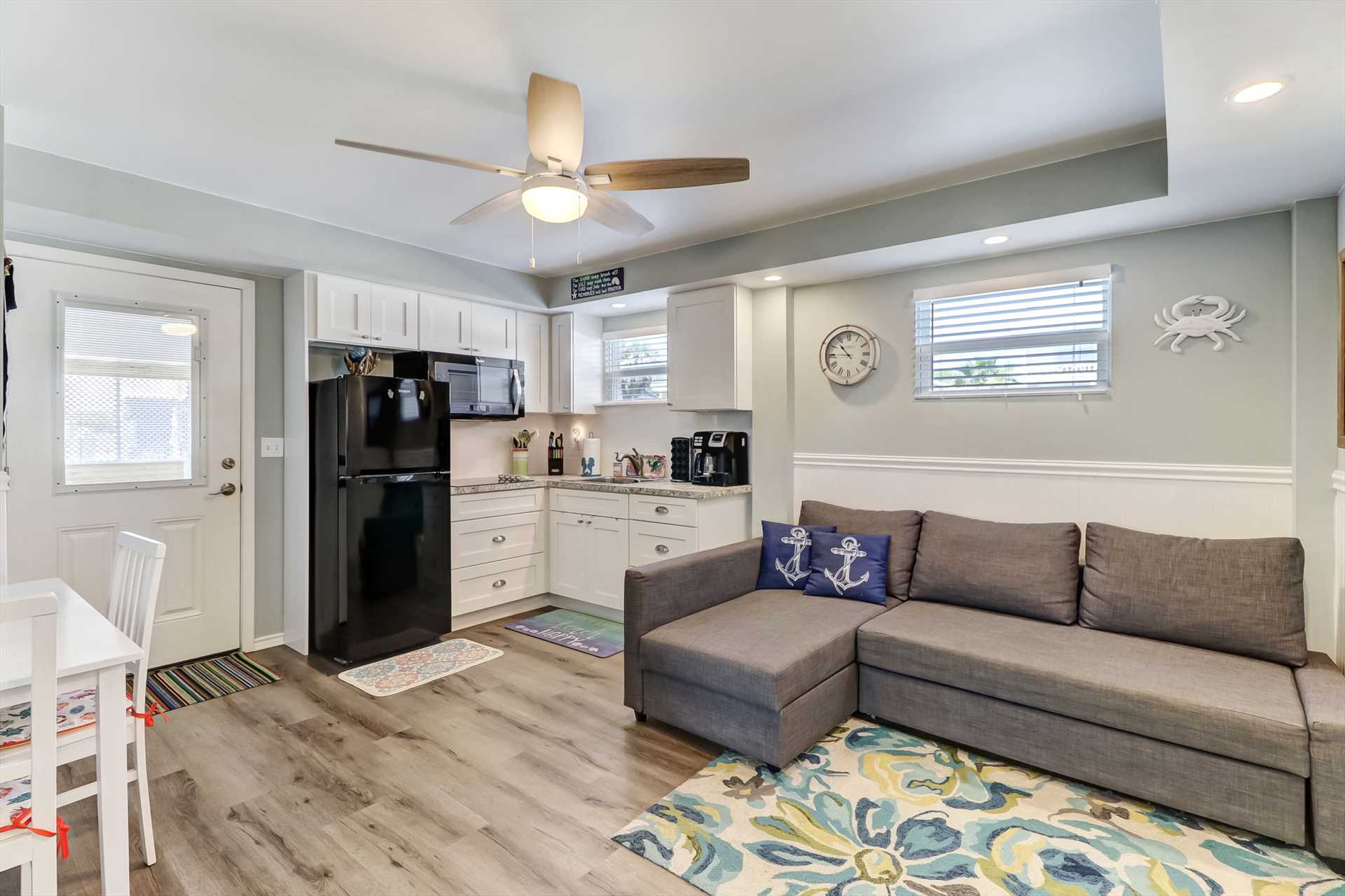 Recently remodeled living space