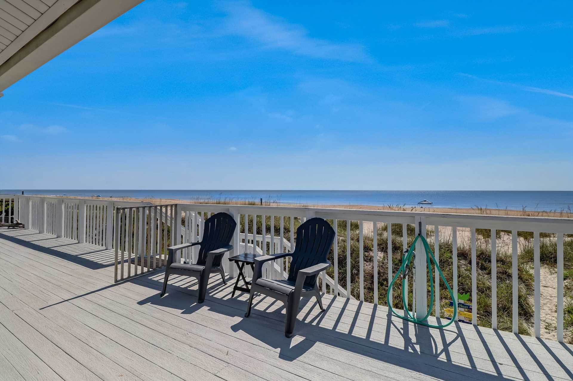 Top floor deck with panoramic views